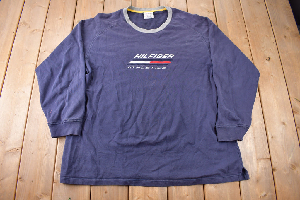 Vintage 1990s Hilfiger Athletics Embroidered Crewneck Sweatshirt Size XXL