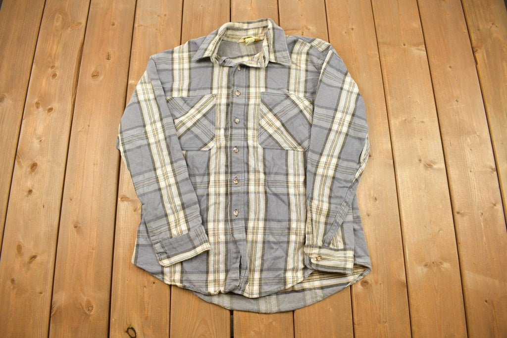 Vintage 1990s St Johns Bay Plaid Flannel Button Up Shirt