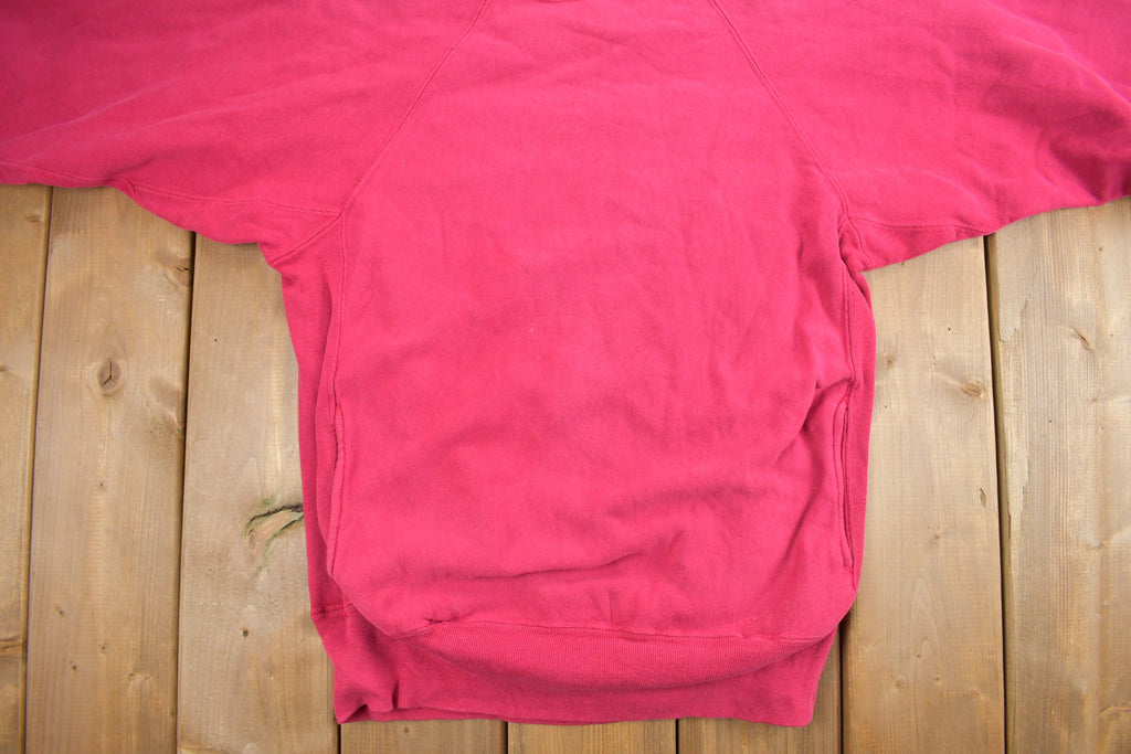 Vintage 1990s Blank Pink Champion Reverse Weave Mock Neck