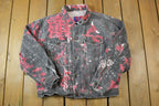 Vintage 1990s Chicago Bulls All Over Print NBA Basketball Boxy Fit Jean Jacket