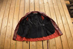 Vintage 1980s Burgundy Leather Jacket