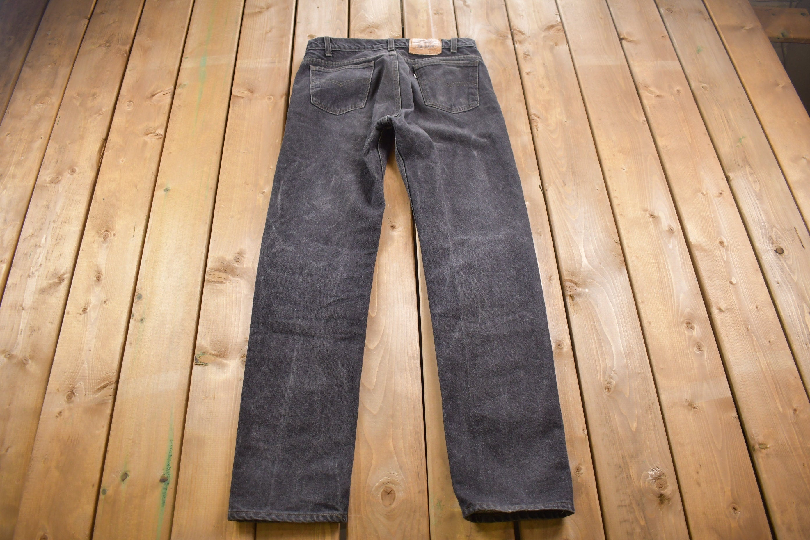 Vintage 1990s Levi's 505 Red Tab Black Jeans Size 35 x 34