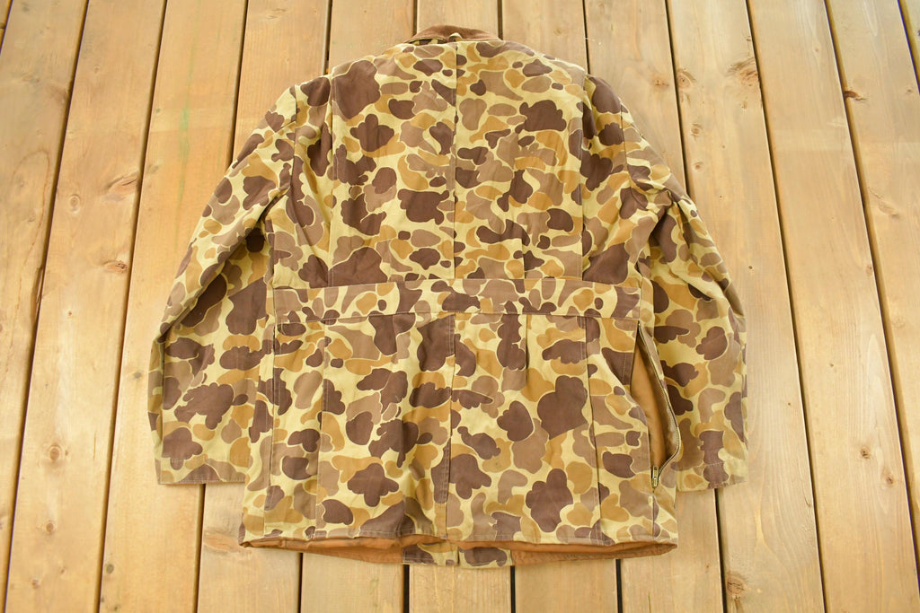 Vintage 1980s Game Winner Duck Camouflage Canvas Hunting Jacket Men's Medium