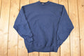 Vintage 1990s Members Mark Blank Navy Crewneck Sweatshirt Mens L