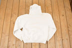 Vintage 1990s Russell Nebraska Text Logo Graphic Print Hoodie Sweatshirt Men's S
