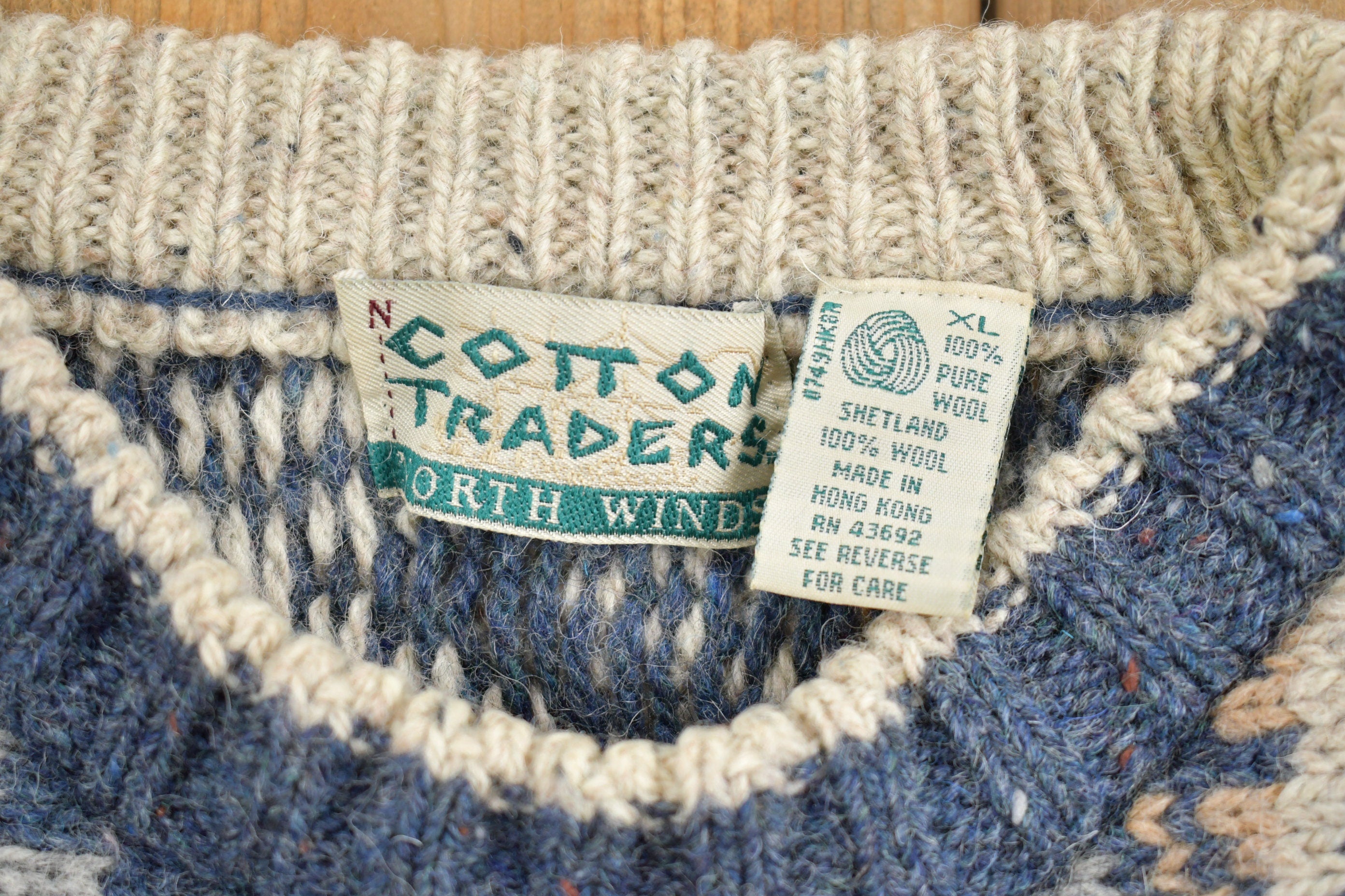 Vintage 1990s Cotton Traders Knit Crewneck Sweater