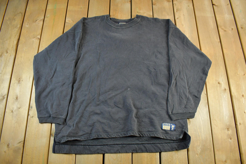 Vintage 1990s Discus Athletic Sun Faded Blank Crewneck Sweatshirt Men's 2XL