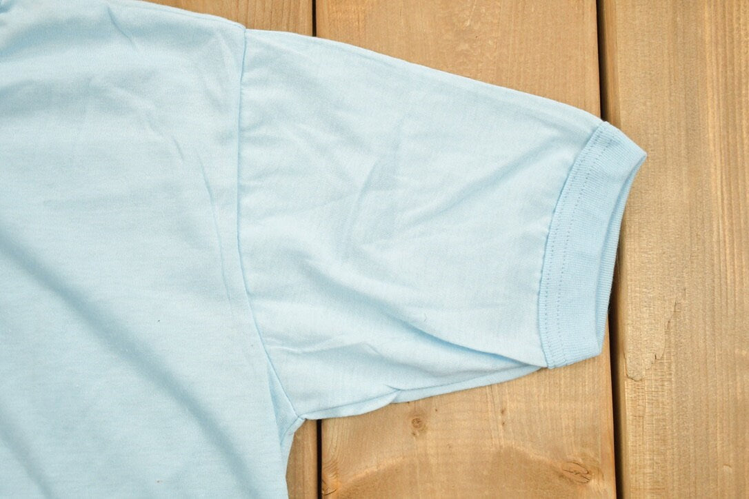 Vintage 1980s Blue Blank T Shirt