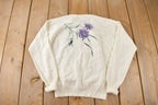 Vintage 1990s Holyrood Floral Graphic V Neck Knit Sweater
