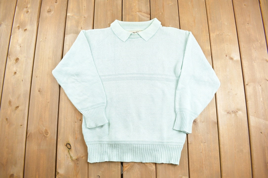 Vintage 1980s Actif Collared Knit Sweater
