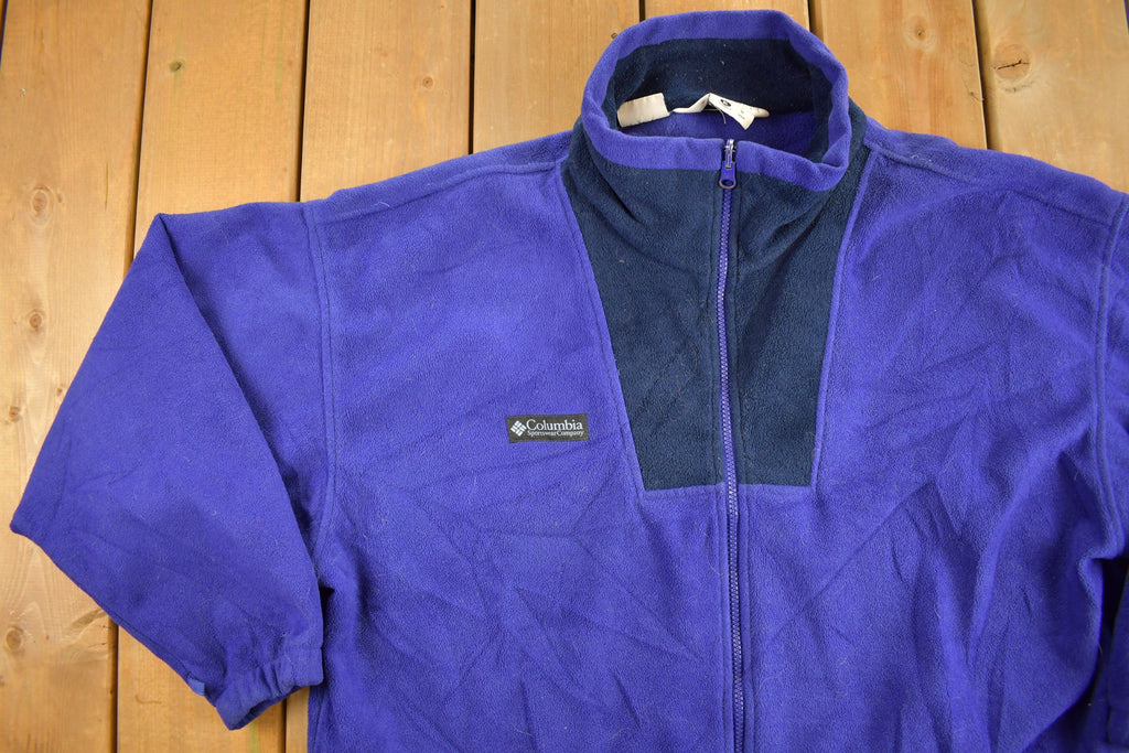 Vintage 1990s Purple Columbia Fleece Sweater