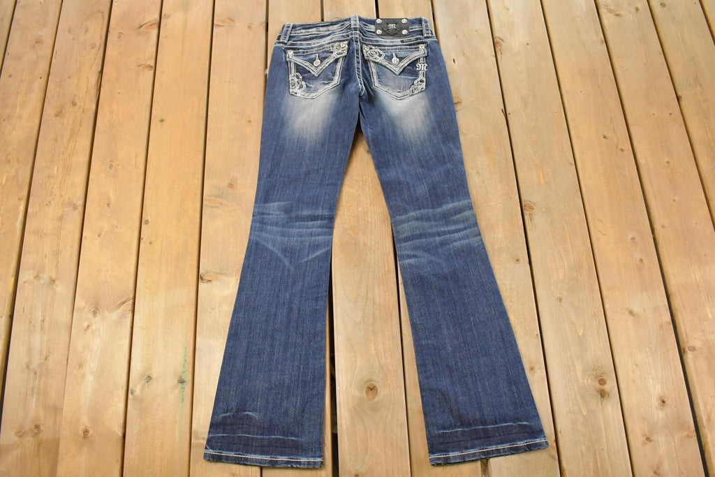 Vintage Deadstock Y2K Miss Me Bedazzled Low Rise Jeans Women's Size 26x31