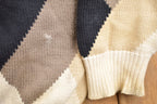 Vintage 1990s Croft And Barrow Knitted Argyle Crewneck Sweater