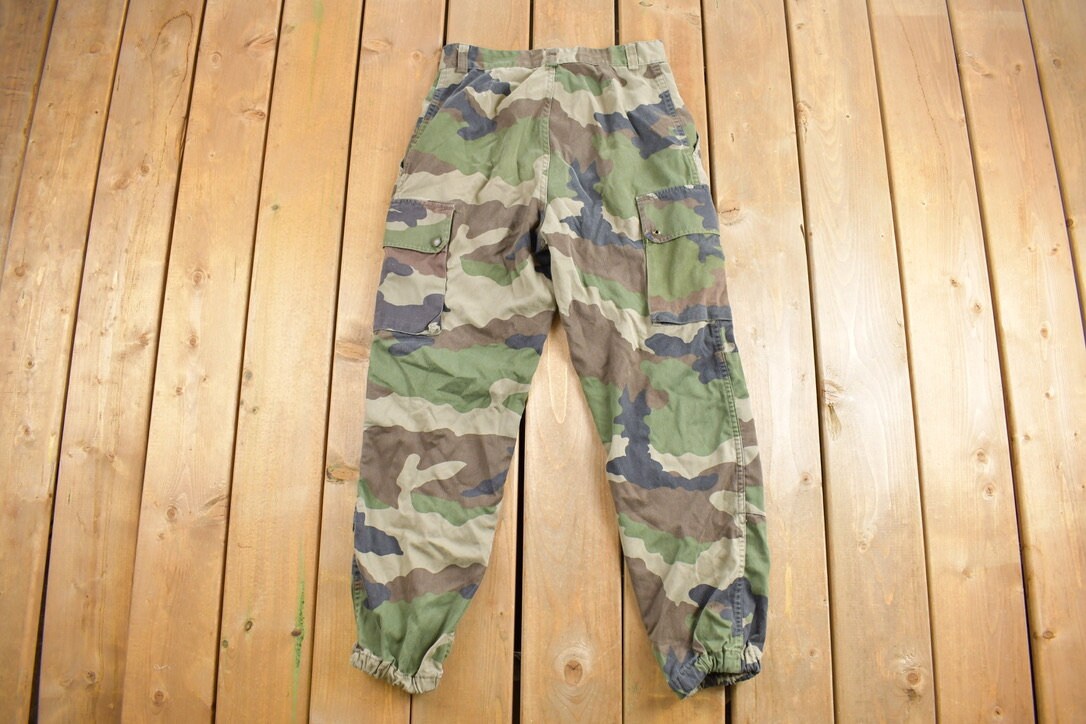 Vintage 1990s Army Woodland Camouflage Cargo Pants Size 29 x 28
