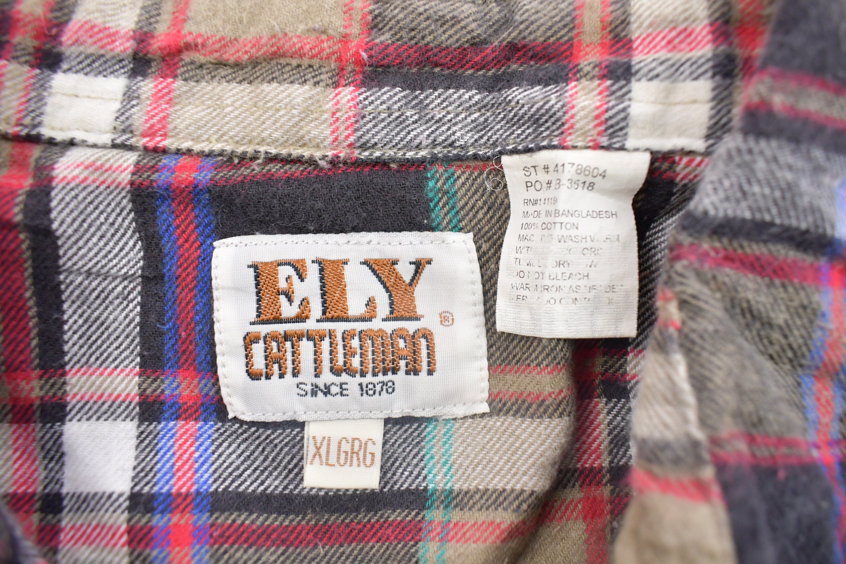 Vintage 1990s Fly Cattleman Plaid Button Up Shirt