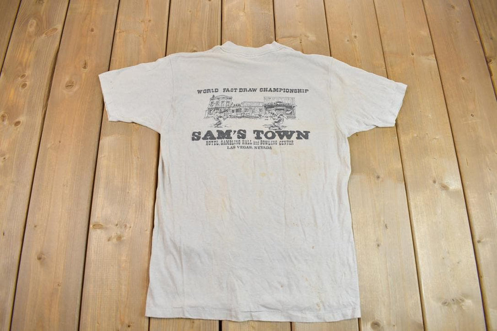 Vintage 1983 Sam's Town World Fast Draw Championship Graphic T-Shirt