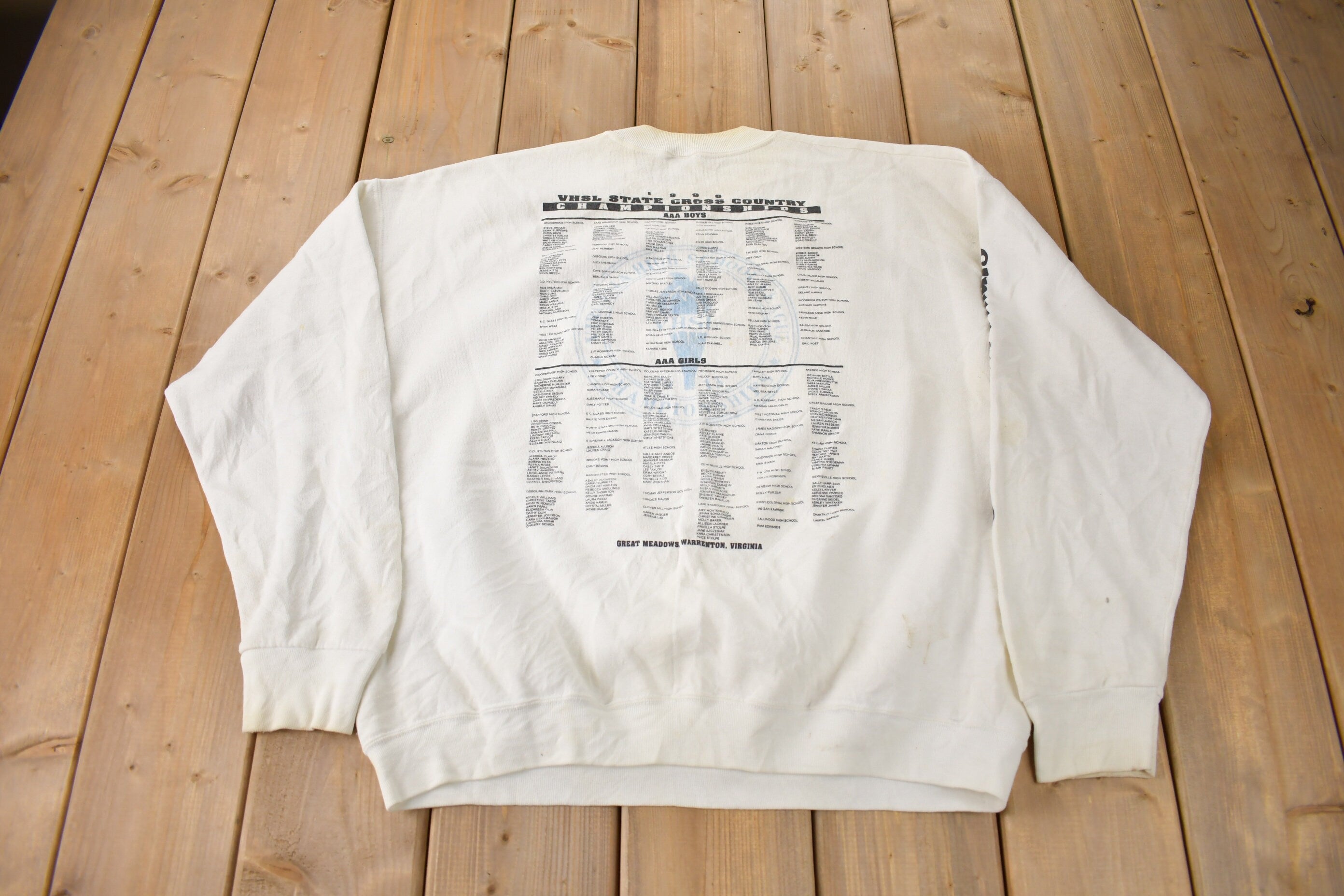 Vintage 1996 Virginia State Cross Country Championships Crewneck Sweatshirt
