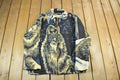 Vintage 1990s Wolf Theme Graphic Sweater Jacket Adult XL