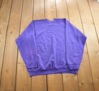 Vintage 1980s Fruit of The Loom Purple Crewneck Sweatshirt Made In USA