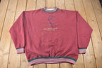 Vintage 1990s Clubhouse Collection Embroidered Golfing Theme Crewneck Sweatshirt Made In USA