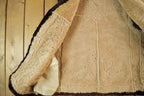 Vintage 1960s Shearling Boho Vest Sherpa Lined Adult XL