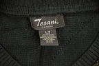 Vintage 1990s Tosani 3D Knitted Crewneck Sweater Vintage 90s Crewneck All Over Pattern  Made In Canada  Abstract Pattern