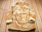 Vintage 1980s Patchwork Shearling Hooded Jacket