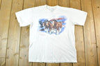 Vintage 90s Busch Gardens Horses T-Shirt: Souvenir Vacation Tee