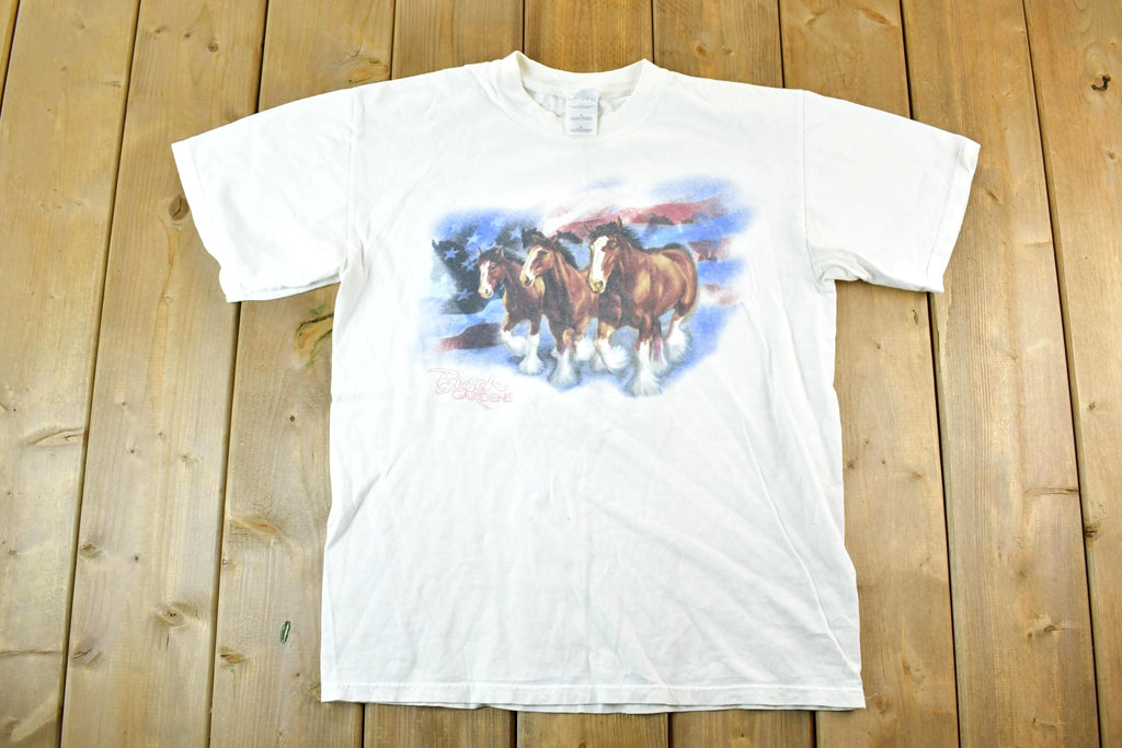 Vintage 90s Busch Gardens Horses T-Shirt: Souvenir Vacation Tee