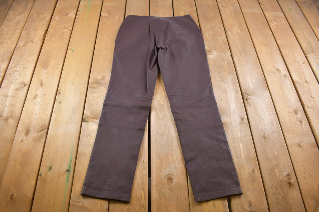 Vintage 1990's Women's Low Rise Leather Pants 28 x 31