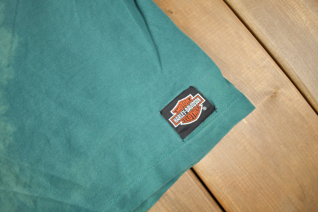 Vintage 1991 Harley Davidson Cape Cod MA Single Stitch Graphic T-Shirt Made In USA