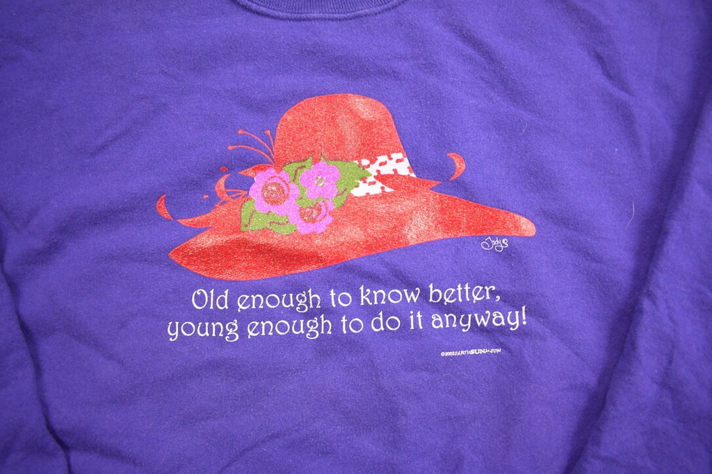 Vintage 2003 Funny Elderly Crewneck Sweatshirt