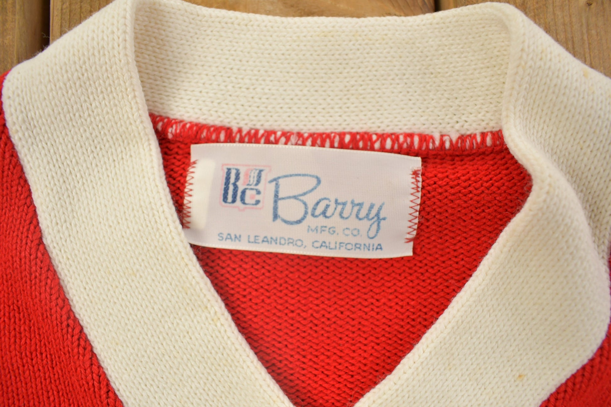 Vintage 1990s Bc Barry Striped Crewneck Sweatshirt