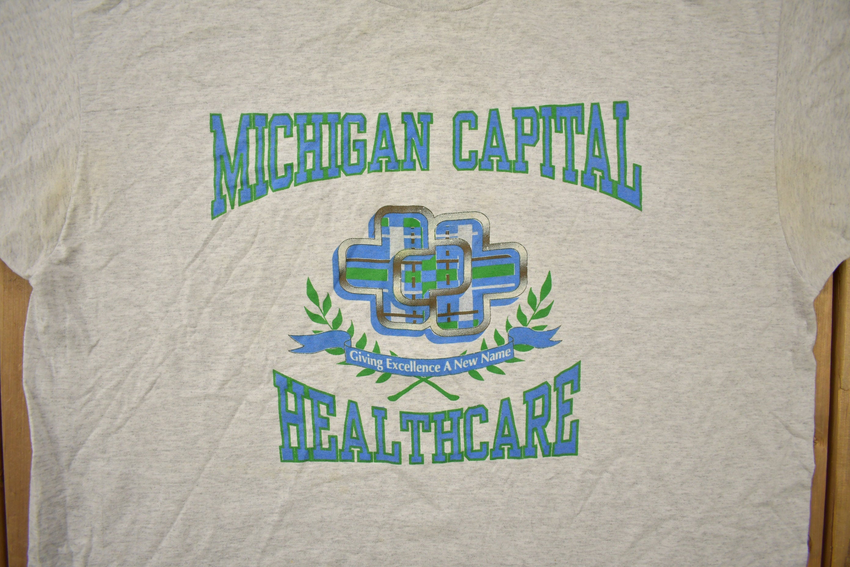 Vintage 1990s Michigan Capital Healthcare Graphic T Shirt