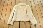 Vintage 1980s Berman's Rabbit Fur Coat Women's Small