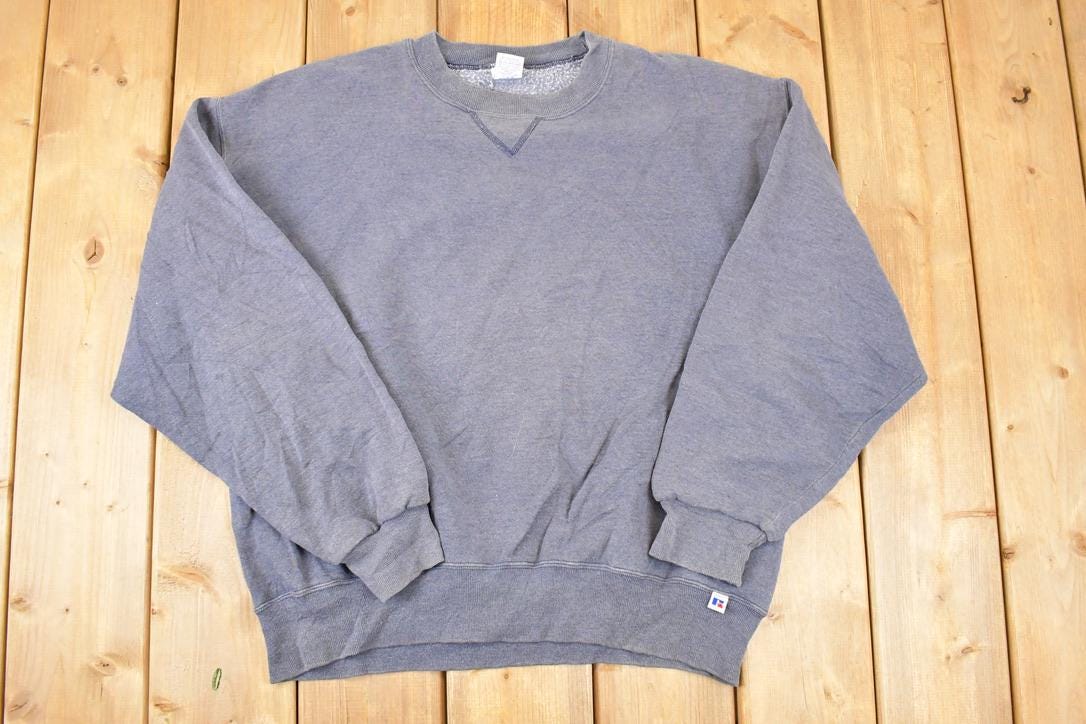 Vintage 1990s Russell Athletics Blank Crewneck Sweatshirt Mens L