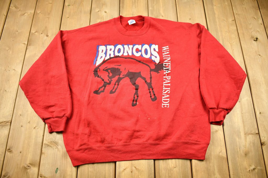 Vintage 1990s Wauneta-Palasade Broncos Crewneck Sweatshirt