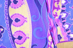 Vintage 1960s Swinging London mock turtleneck Abstract Pattern Tunic Dress Women's S