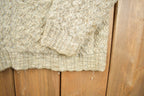Vintage 1970s 100% Wool Tundra Knit Shawl Collar Cardigan Sweater