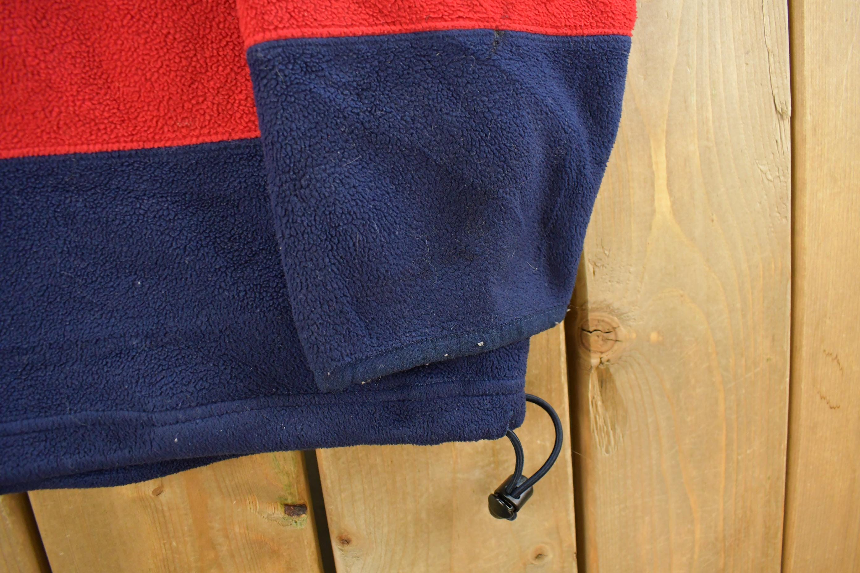 Vintage 1990s Tommy Hilfiger Flag Spellout Quarter Snap Fleece Sweater Men's XL  Vintage Tommy  90s Sweater  Streetwear  Athleisure