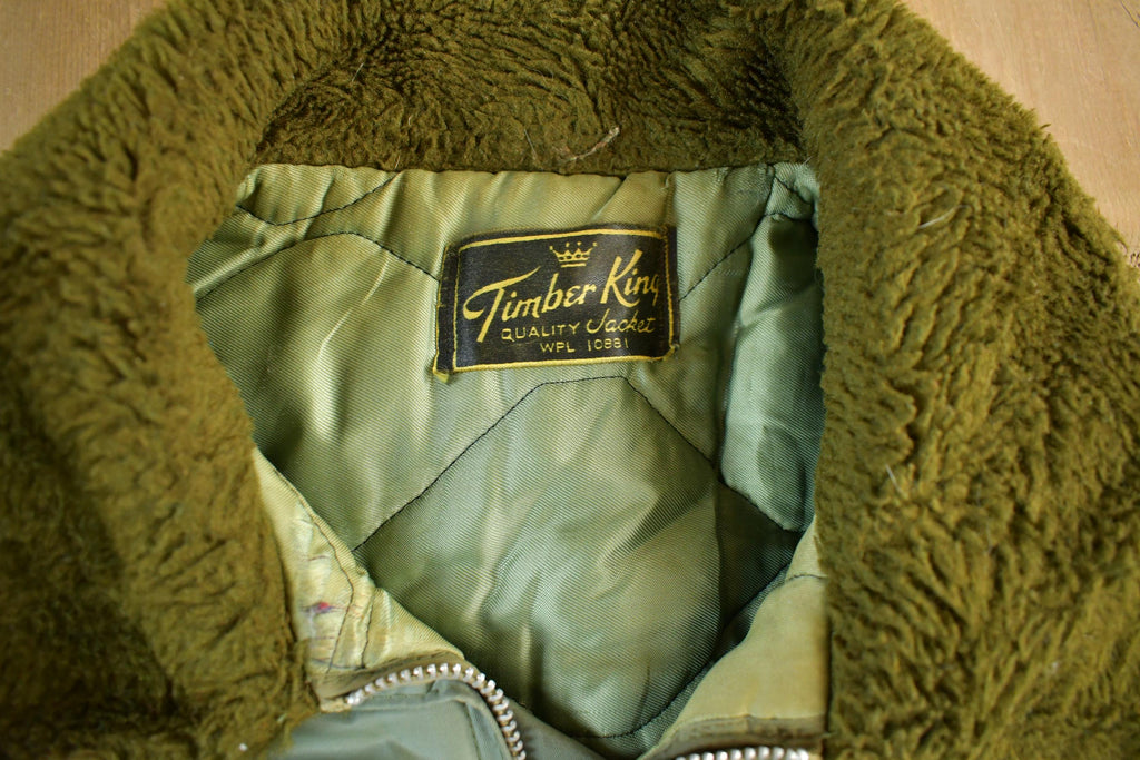 Vintage 1950s 1960s Timber King Flight Military Army Jacket Men's XL