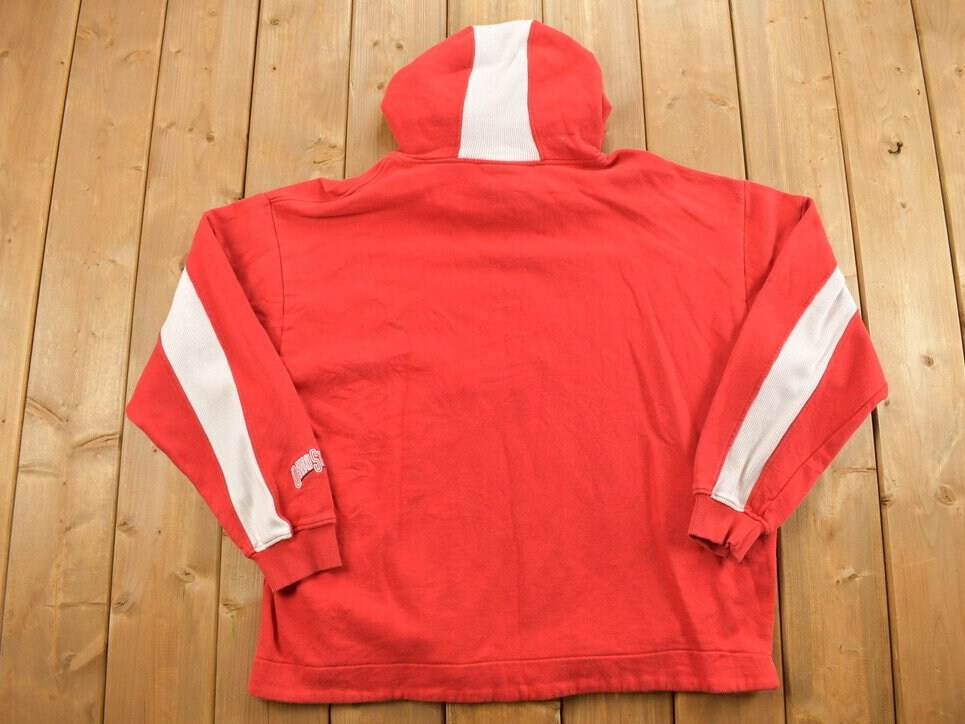 Vintage 1990s Majestic University Of Ohio State Buckeyes Embroidered Hoodie