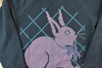 Vintage 1990s Cute Pixel Bunny Crewneck Sweater