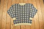 Vintage 1990s Ports International Knitted Crewneck Sweater