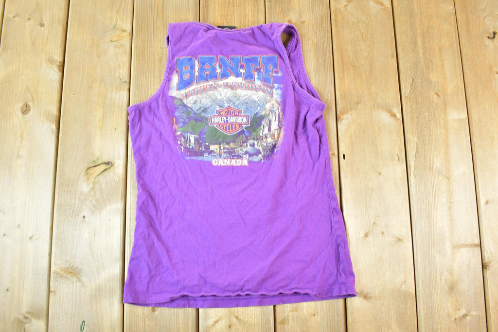 Vintage 1990s Harley Davidson Banff Canada Souvenir Tank Top Womens M