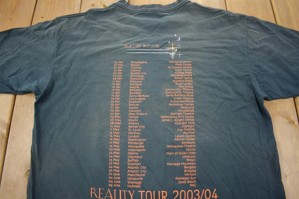 Vintage 2003 David Bowie Reality Tour Band Shirt