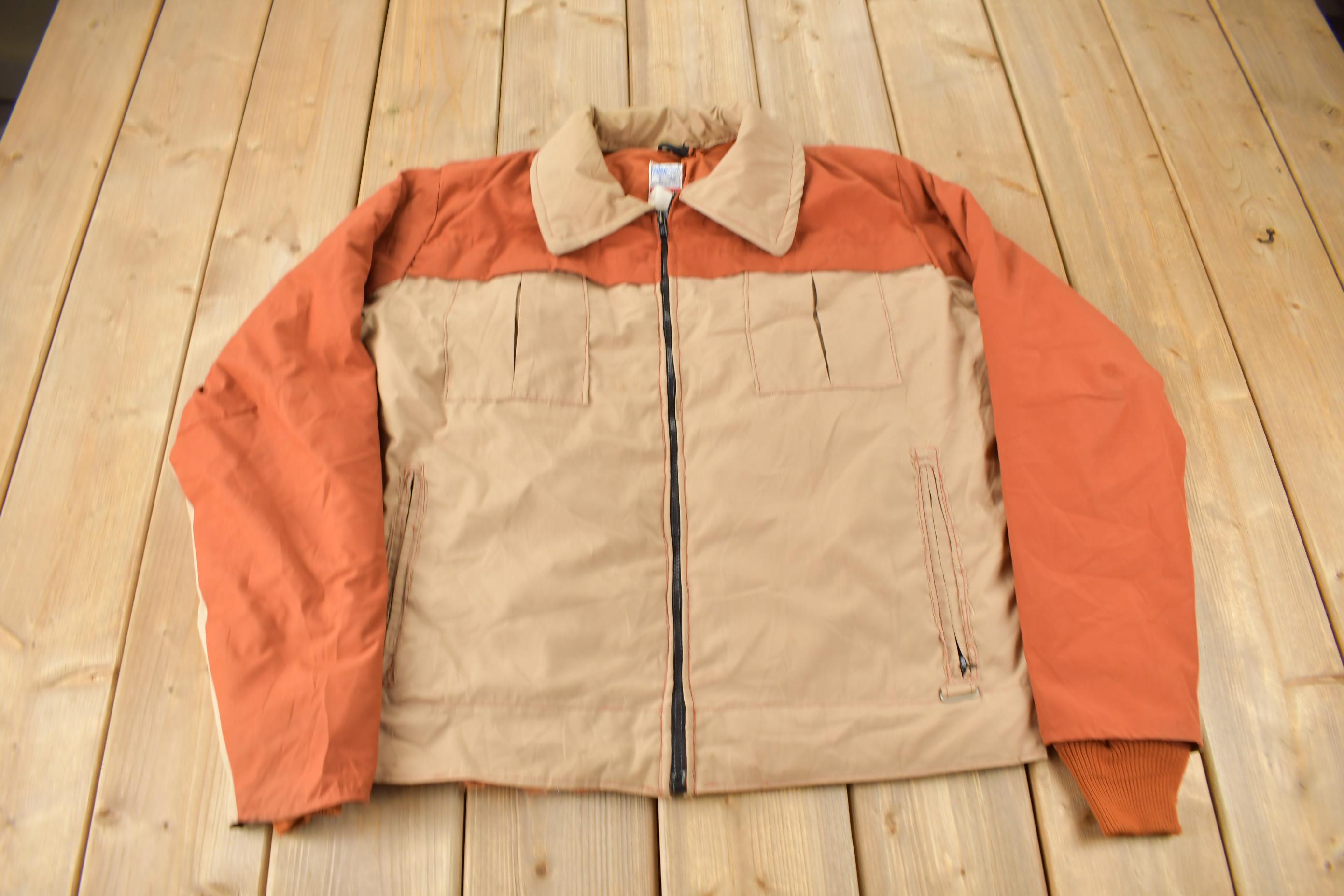 Vintage 1970s Frost Line multi Color Light Jacket Made In USA Size Large