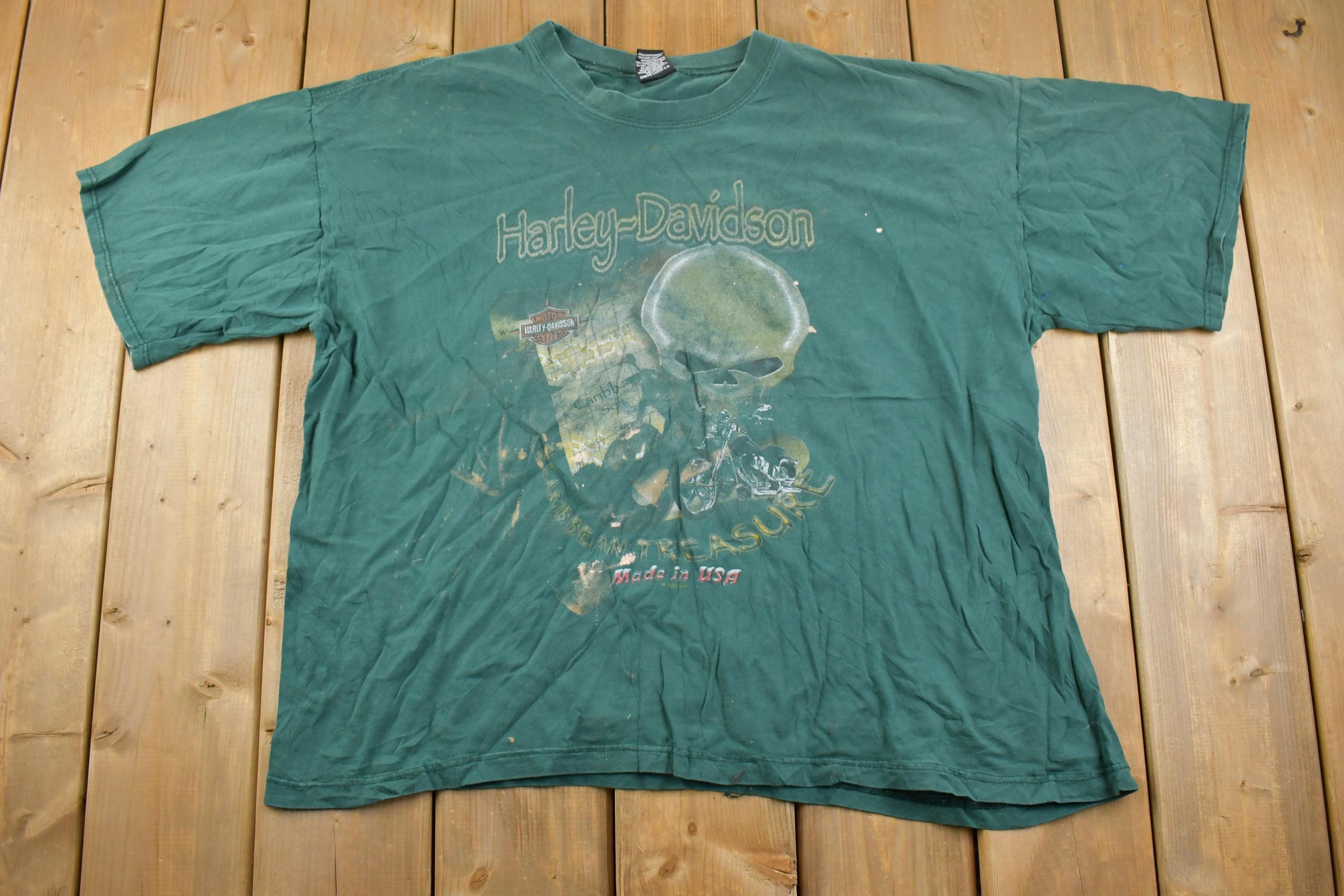 Vintage 1990s Harley Davidson St Thomas Graphic T-Shirt
