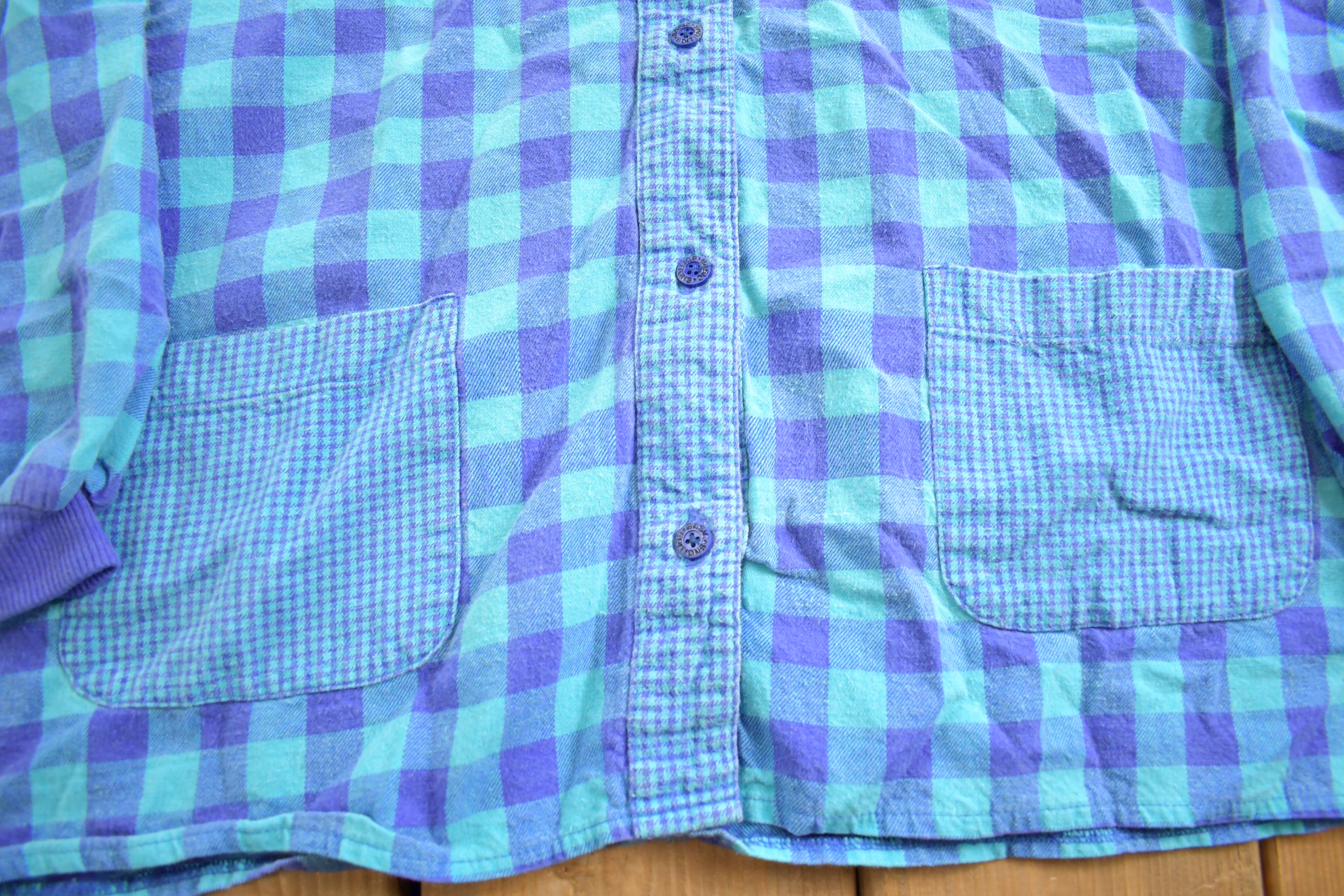 Vintage 1980s Basic Editions BE Blank Button Up Shirt