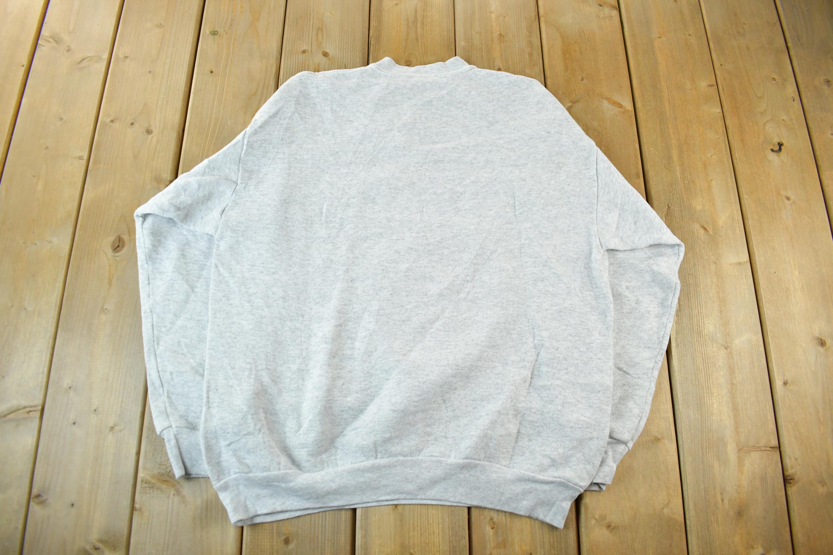 Vintage 1990s Wolf Nature Crewneck Sweatshirt Men's Large